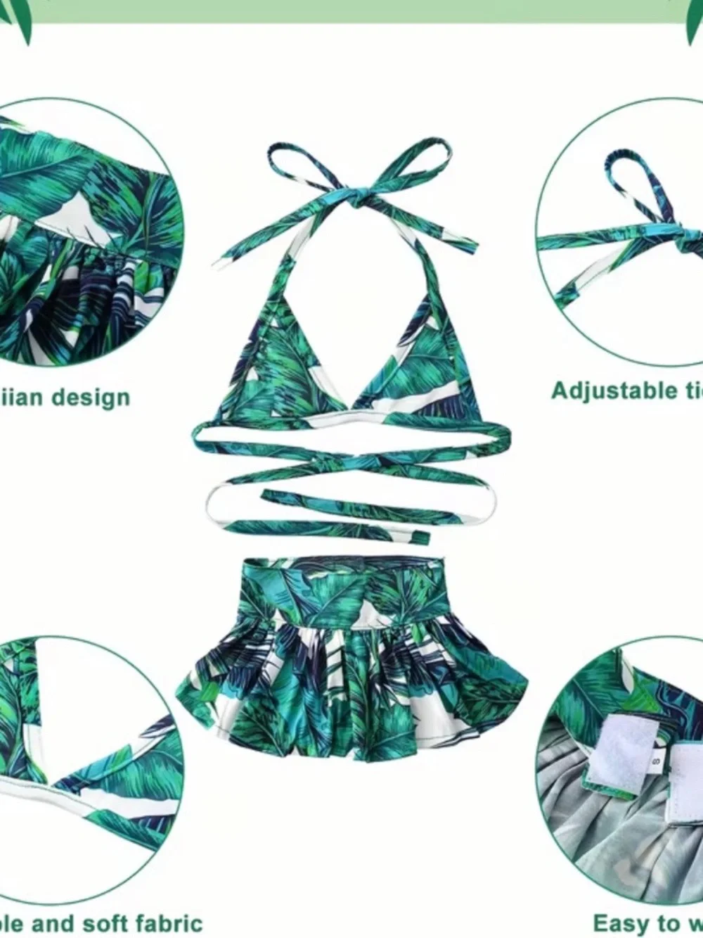 Tropical Floral Halter Swim set for pets Bright Multi